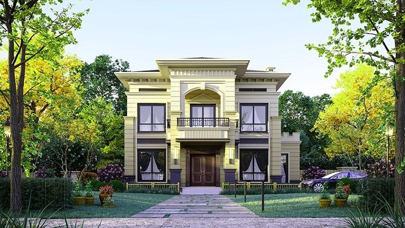 白山中式合院住宅，开放庭院与邻里乡亲更亲近